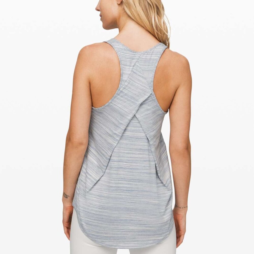 Lululemon Essential Tank Pleated Seriously Light Luon White US 8
